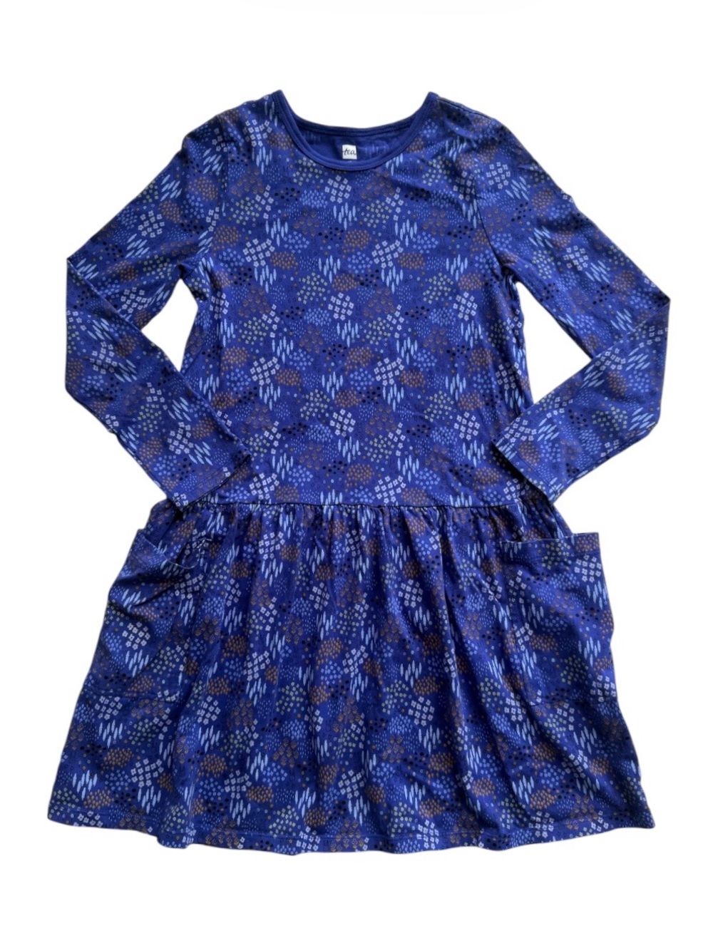 Tea Collection Drop Waist Floral Bunny Dress Size 10